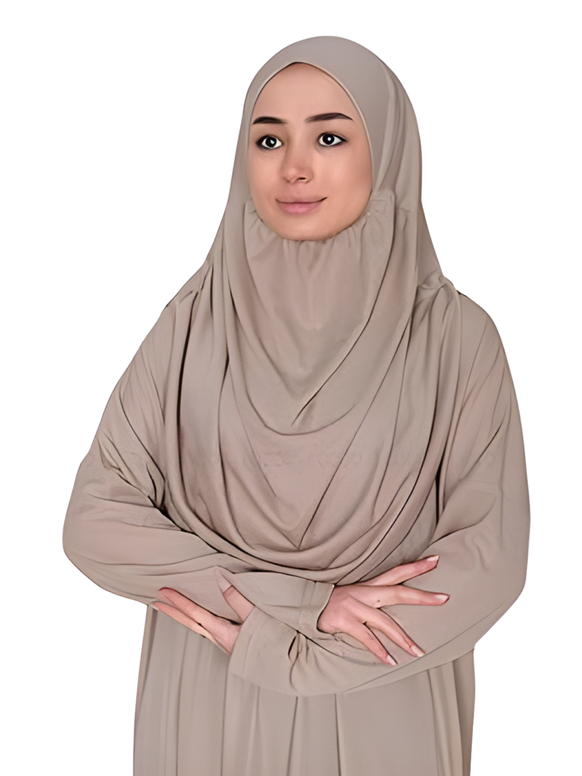 Nude Silk Crepe Prayer Lebas