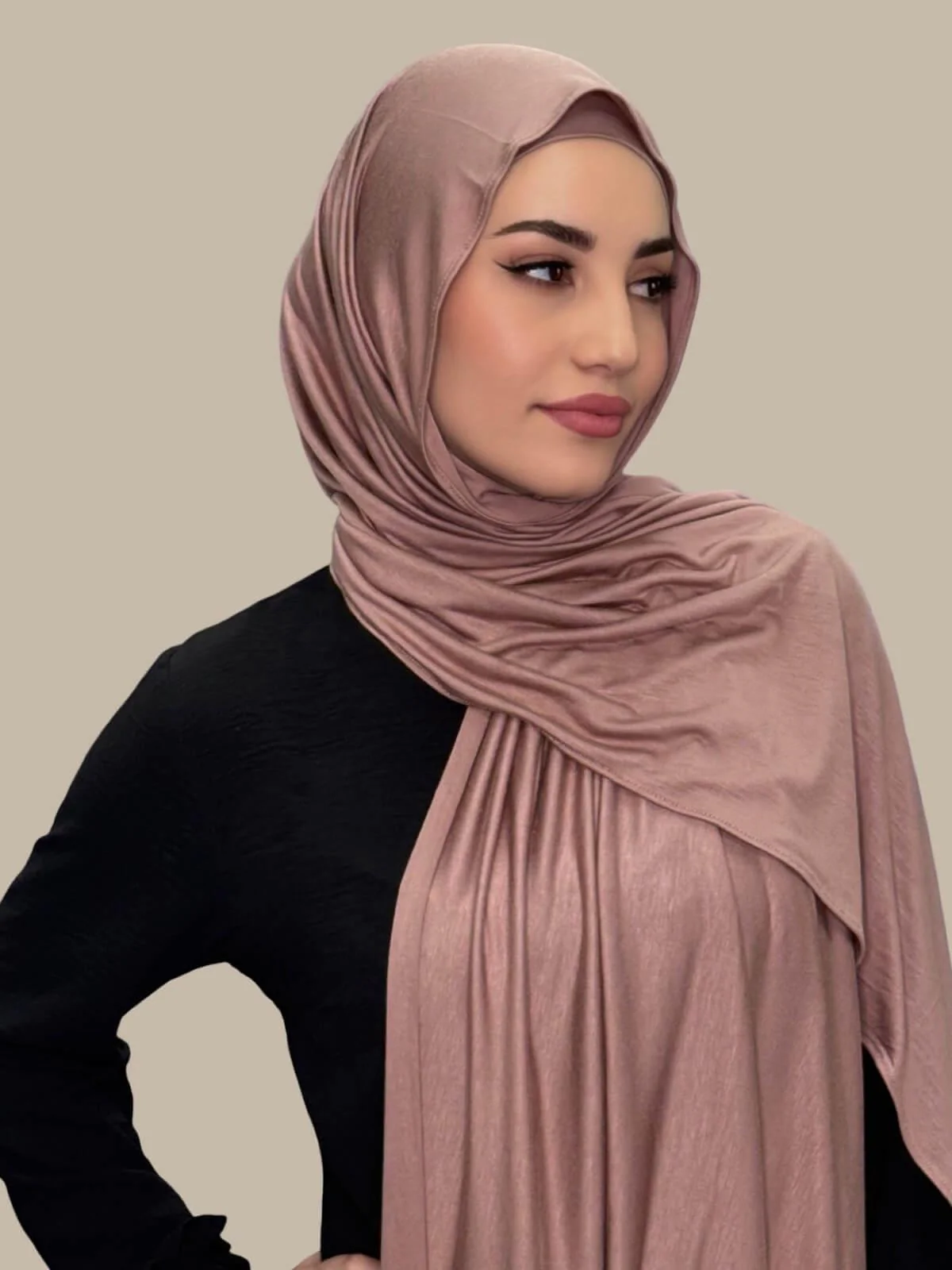 Premium Jersey Hijab – Dusty Rose