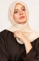 Luxe Chiffon Hijab – Soft Cream
